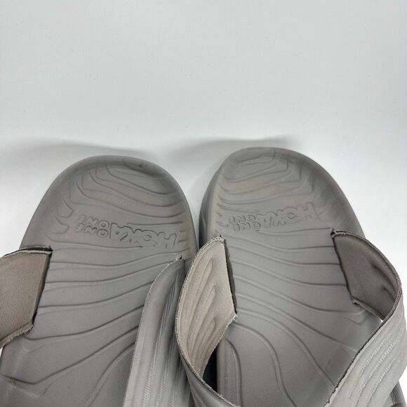 Hoka One One ORA Recovery Flip Flops Mens Size 13 Gray Cushioned main image 4